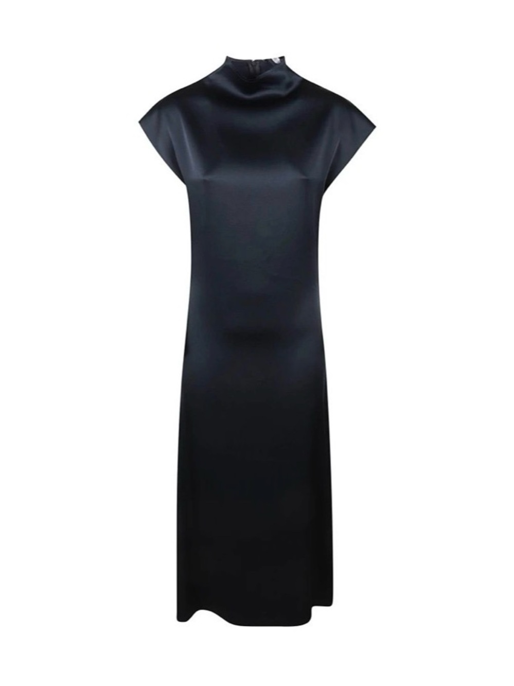 Gauchere Twill Satin Midi Dress